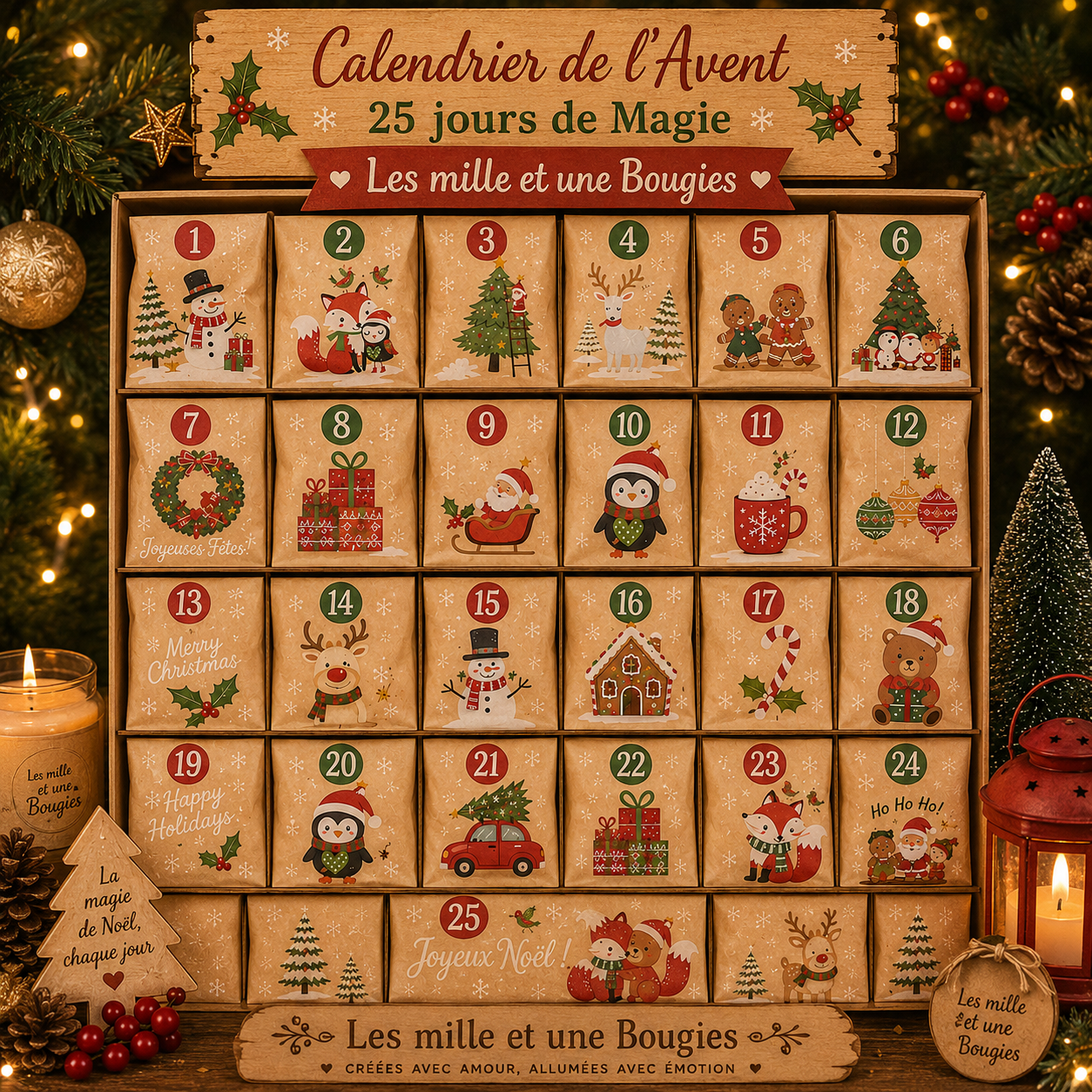 Calendriers de l'avent XXL - MULTI-CRÉATIONS - Pochettes surprises de Noël