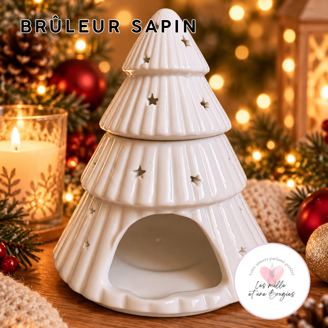 BRÛLEUR SAPIN BLANC POUR FONDANTS PARFUMÉS 🎄