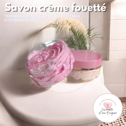 Savon crème fouettée - Parfumée aux huiles - 50ml